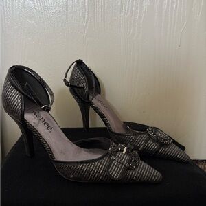 J. Renee black/gray heels